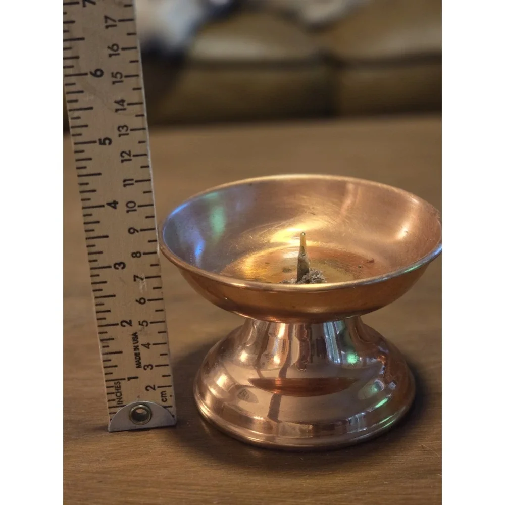 Coppercraft Guild Copper Pedestal Dish Candle Holder Vintage Home Decor
